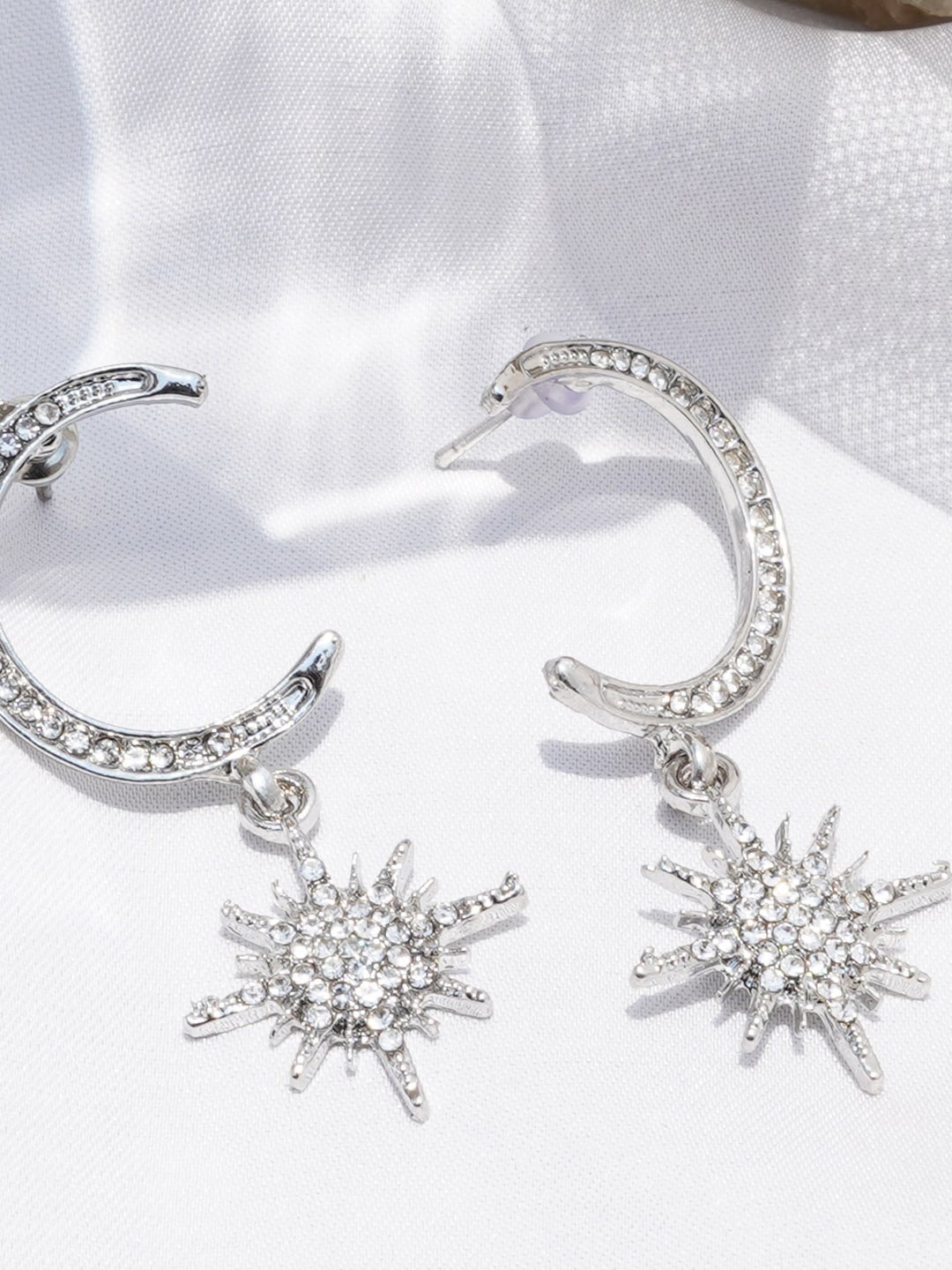 

JOKER & WITCH Silver Contemporary Half Hoop Earrings