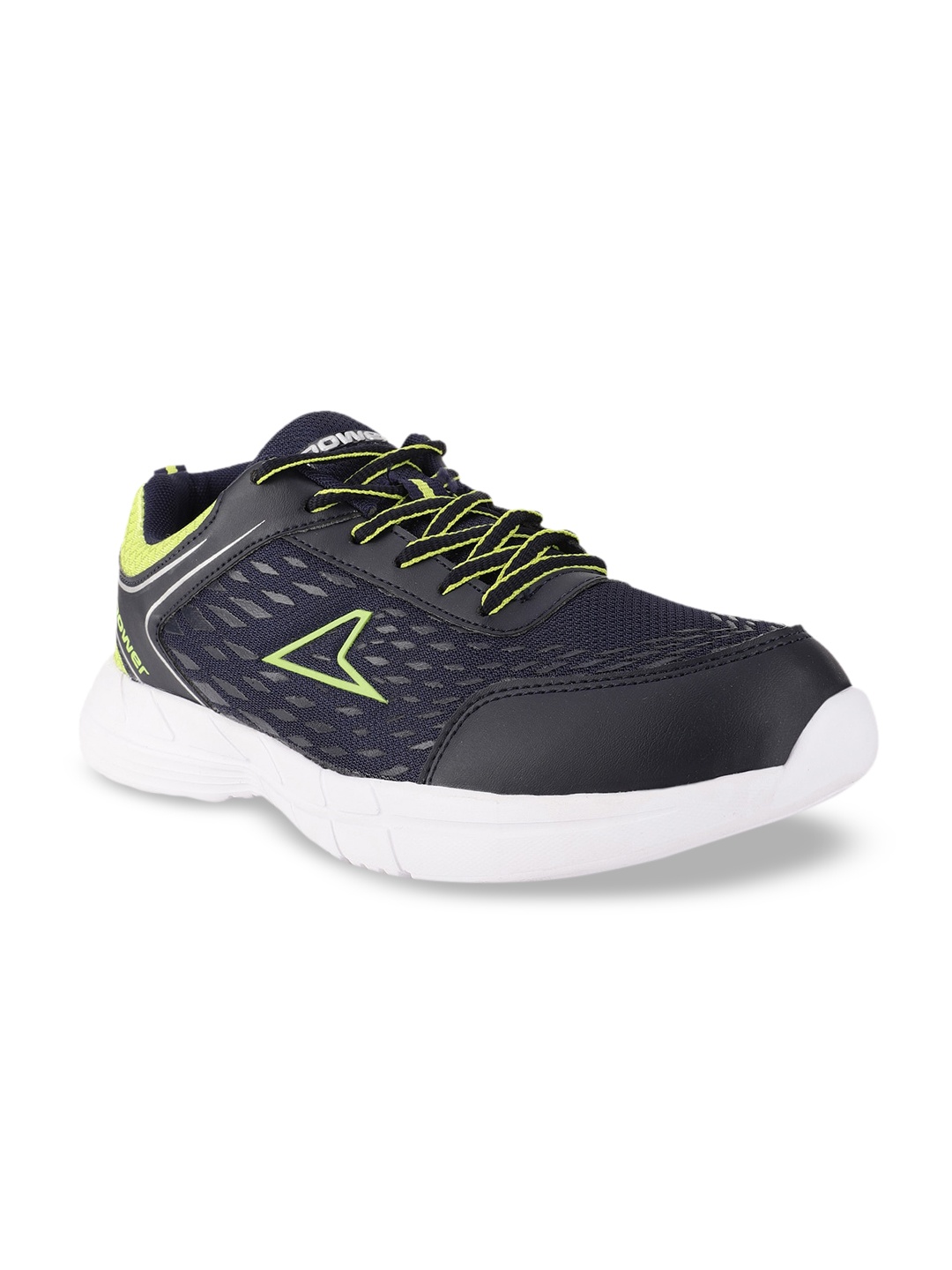 Power Men Blue Woven Design Sneakers
