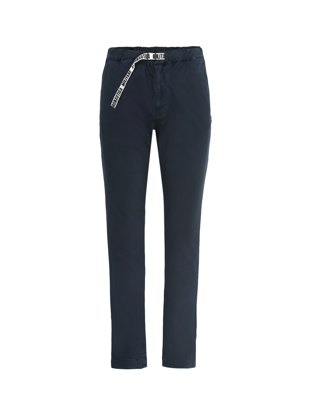 Aeronautica Militare Men Navy Blue Slim Fit Trousers