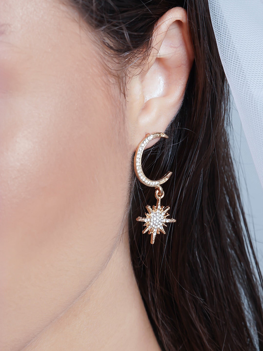 

JOKER & WITCH Gold-Toned Crescent Shaped Drop Earrings