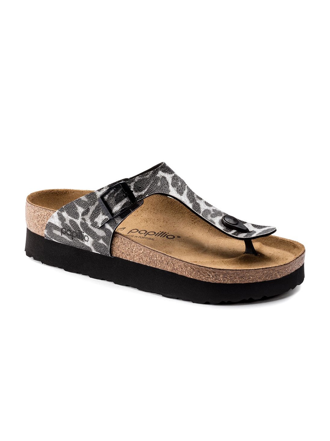 

Birkenstock Women Gizeh PAP Black Slide Regular Sandals