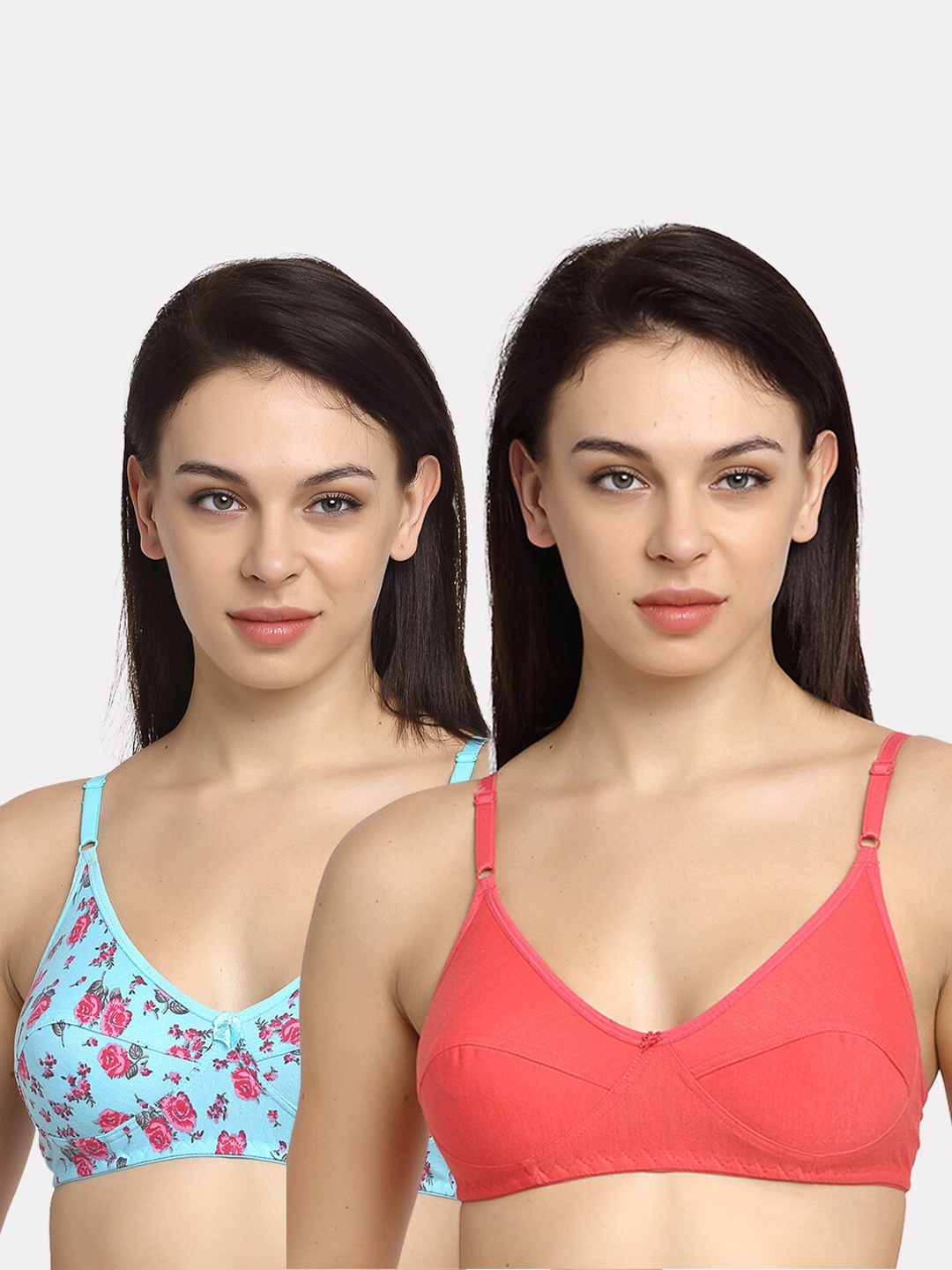 

Friskers Pack of 2 Everyday Bras O-313-20-314-08-30, Turquoise blue