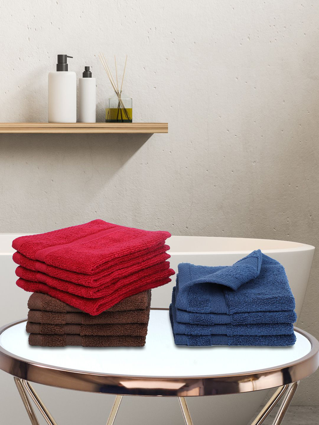 

BIANCA Set Of 12 Pure Cotton Ultra-Fluffy Towels, Multi