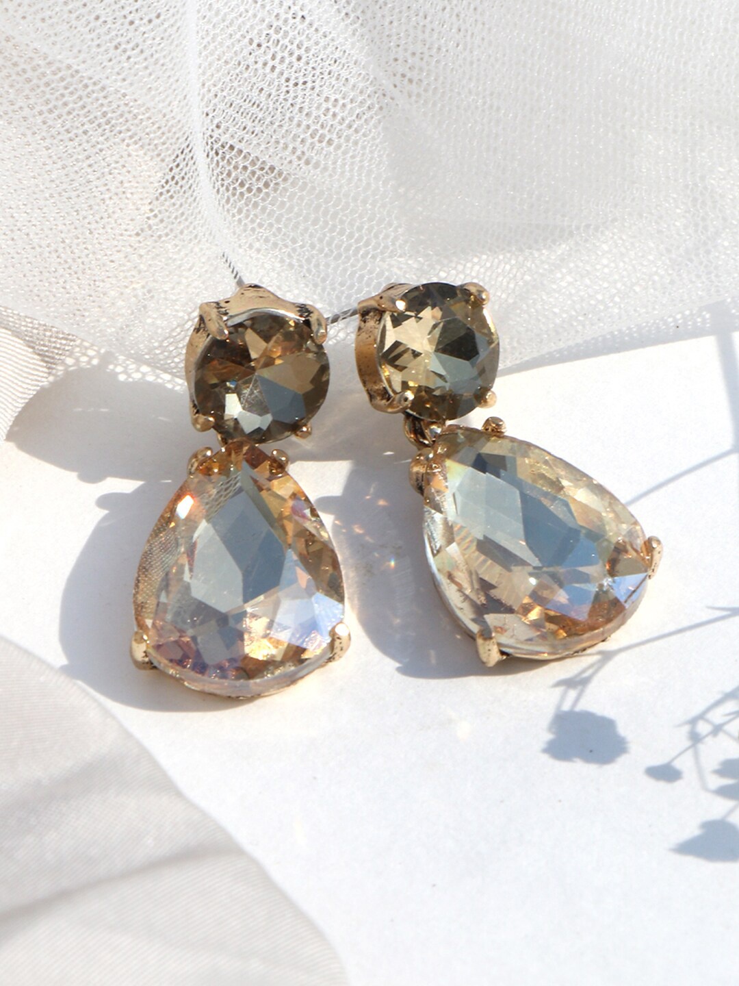

JOKER & WITCH Women Gold Contemporary Drop Earrings