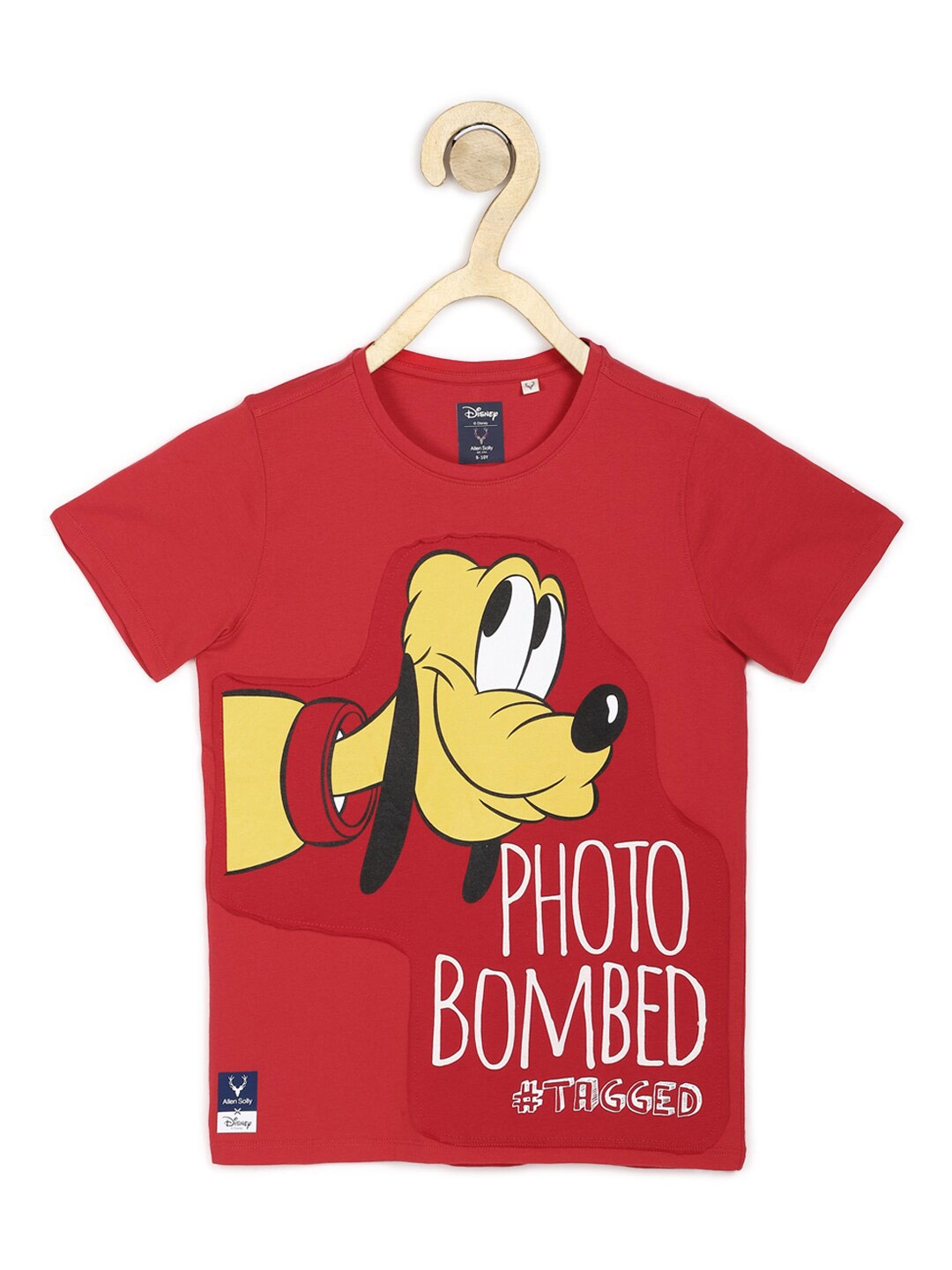 

Allen Solly Junior Boys Red Goofy Printed Applique T-shirt
