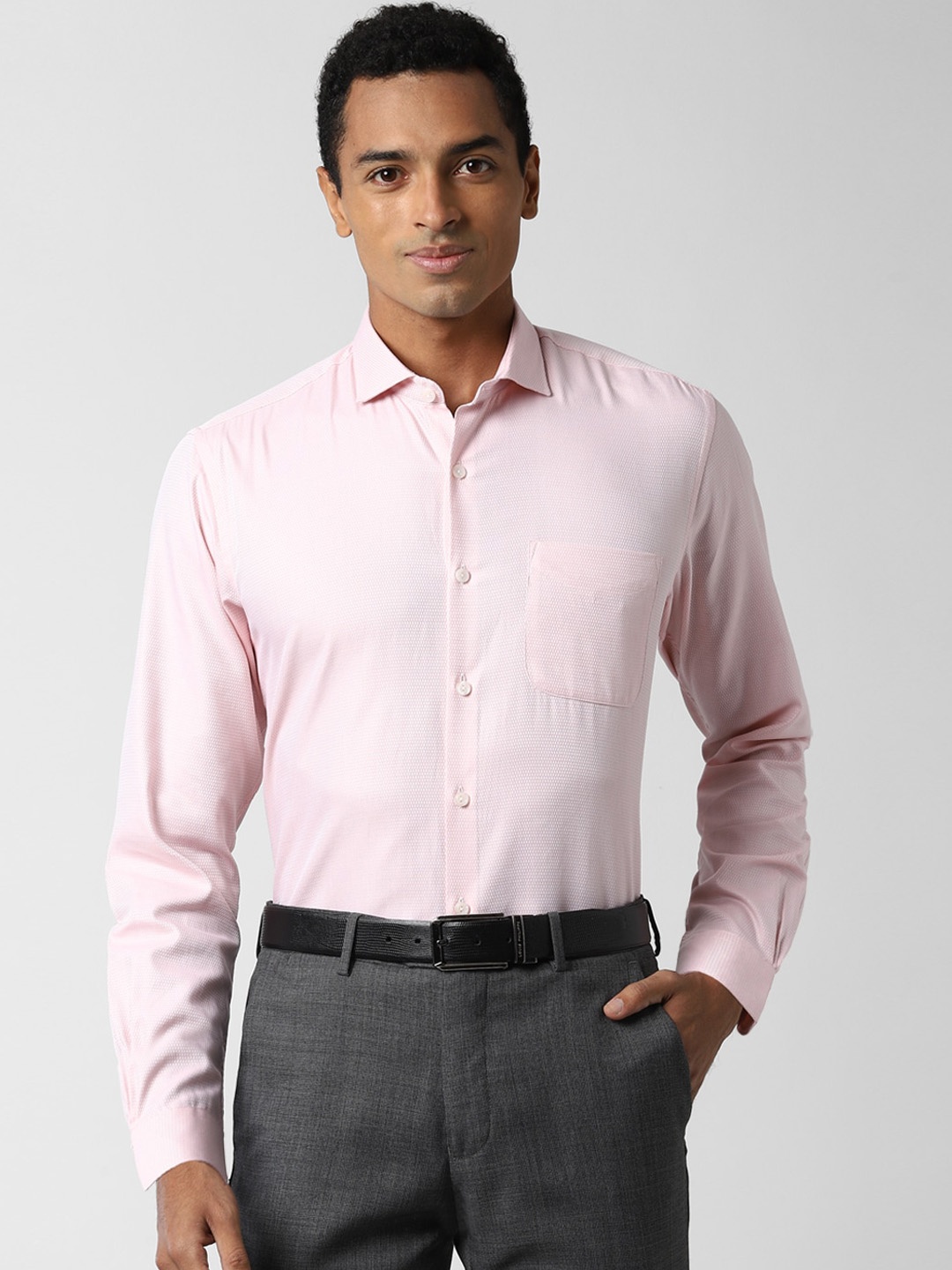 

Peter England Elite Men Pink Casual Shirt