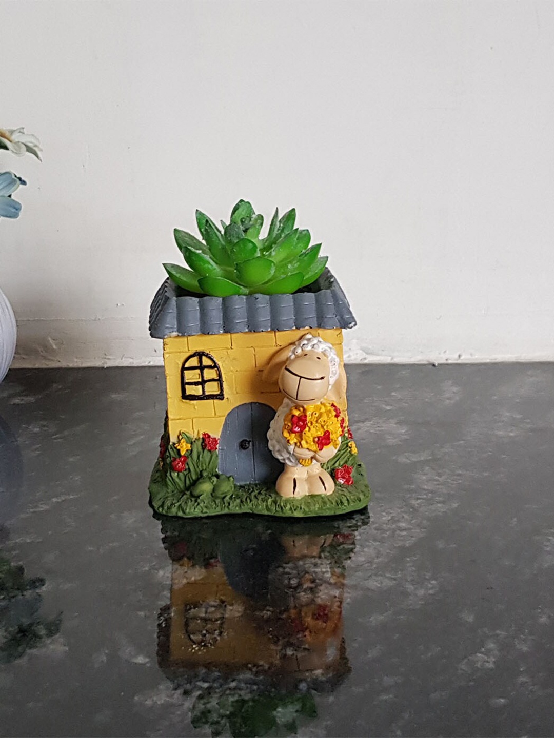 Wonderland Yellow & Green Sheep Succulent Planter