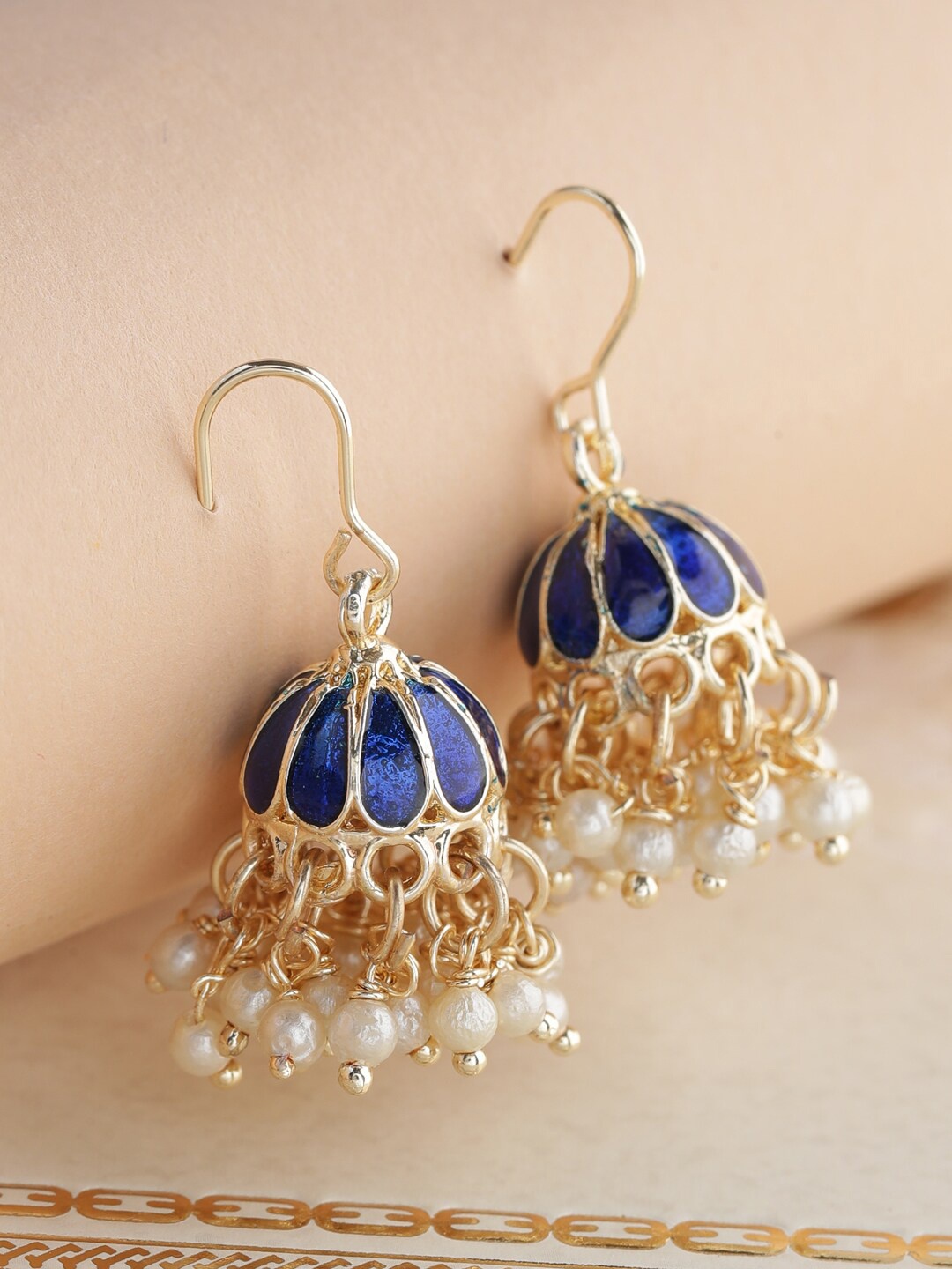 

Shoshaa Gold Contemporary Jhumkas Earrings