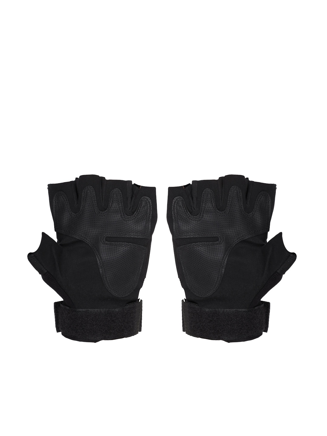 

FabSeasons Black Solid Half Finger Anti-Slip Gloves
