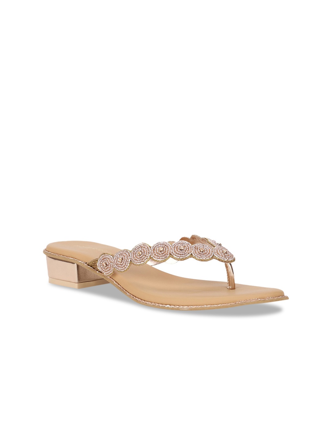 

Marie Claire Pink Embellished Block Sandals