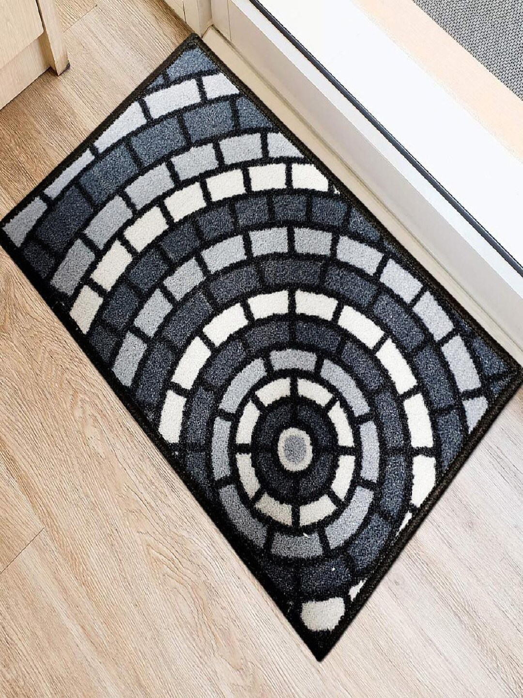 

Status Grey & Black Printed Anti-Skid Doormat