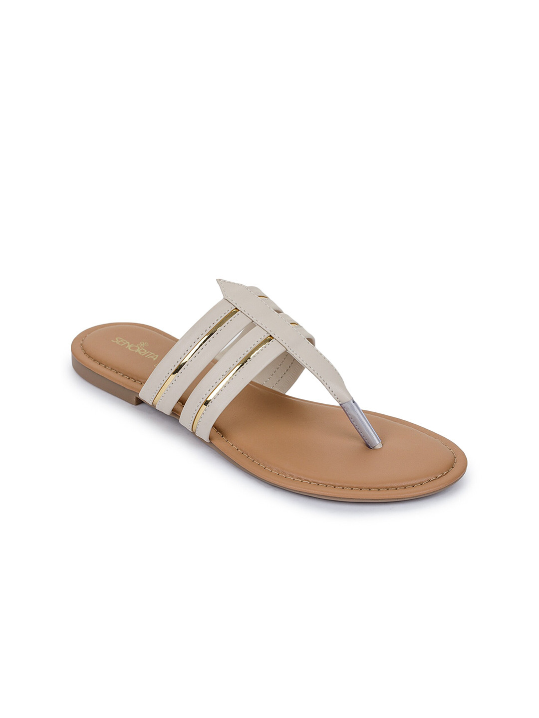 

Liberty Women Cream Open Toe Flats