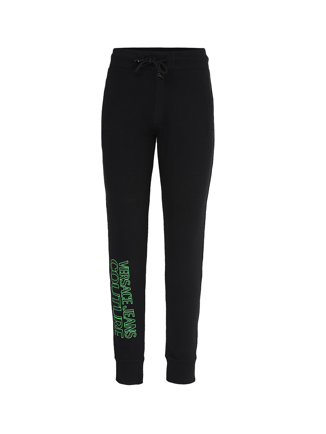 

Versace Jeans Couture Men Black Solid Pure Cotton Joggers