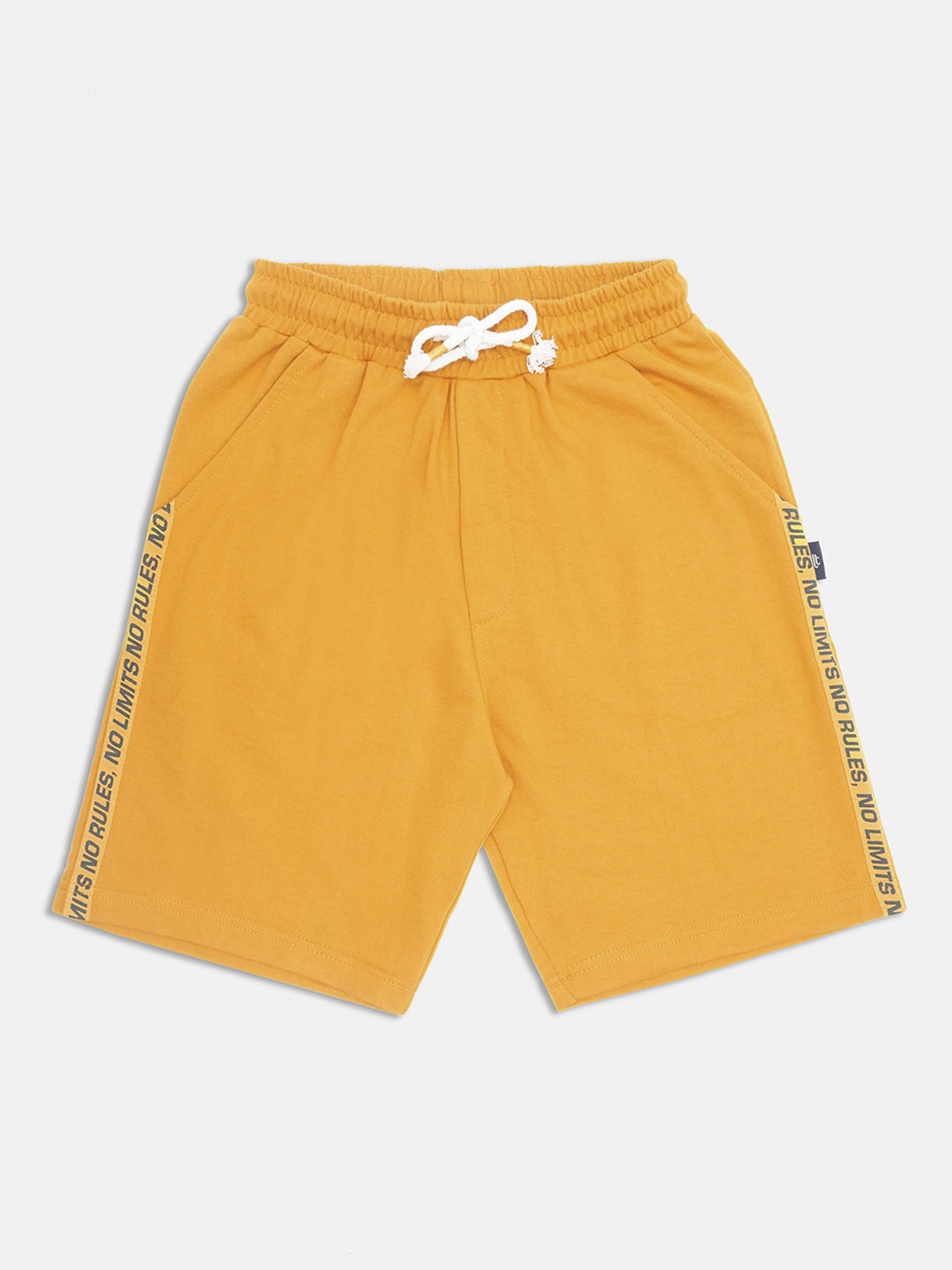 

Lil Tomatoes Boys Mustard Yellow Mid-Rise Regular Shorts