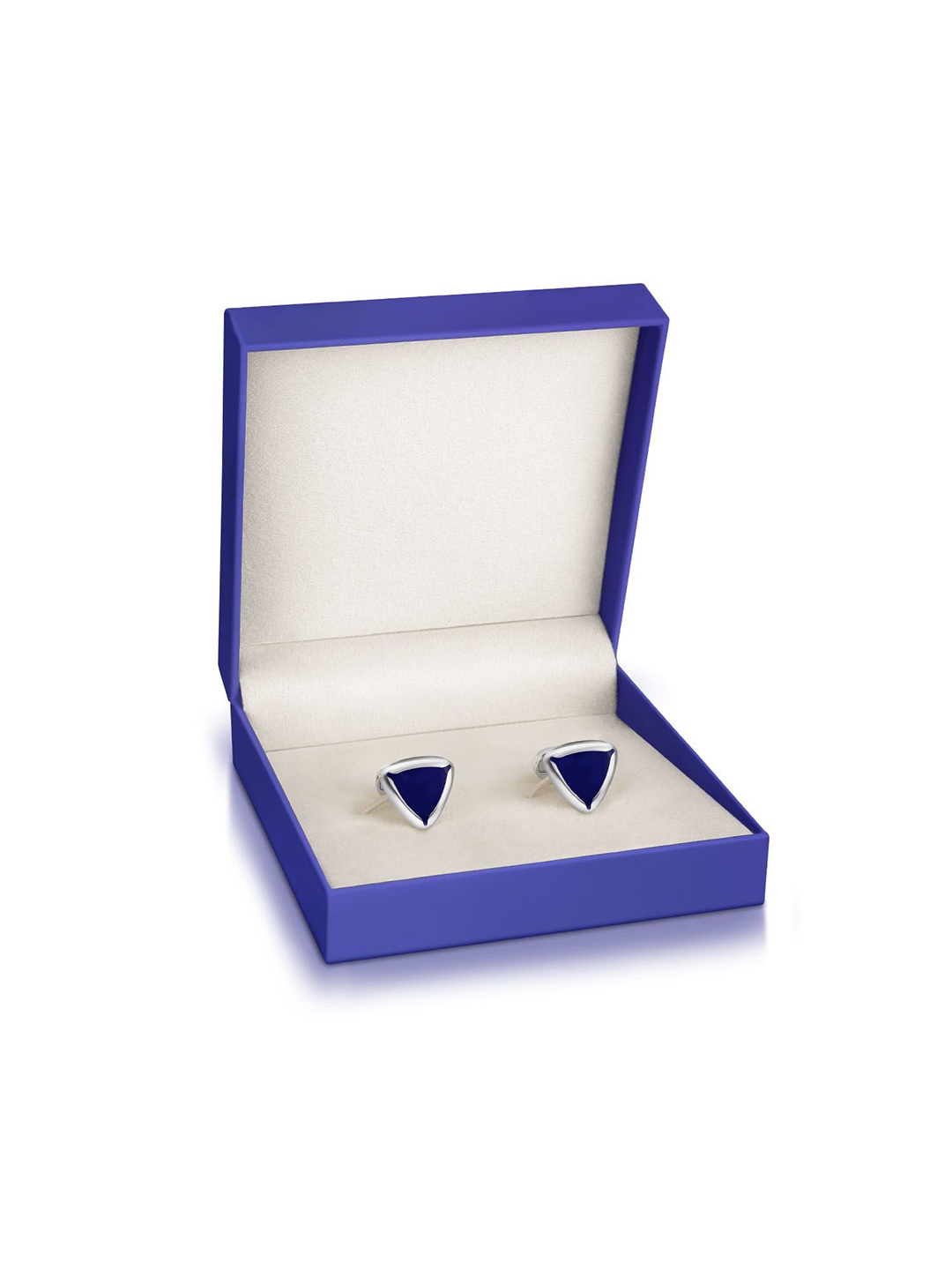 

Lapis Bard Blue Avant Garde Shard Stainless Steel Cufflinks, Navy blue
