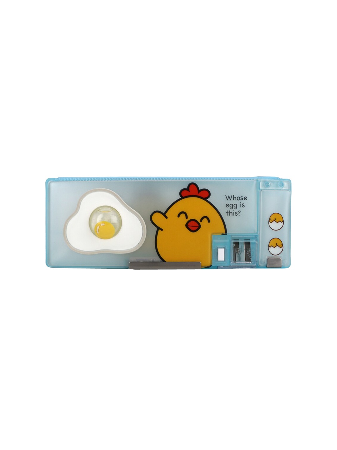 

QIPS Boys Blue & White Printed Magnetic Pencil Box