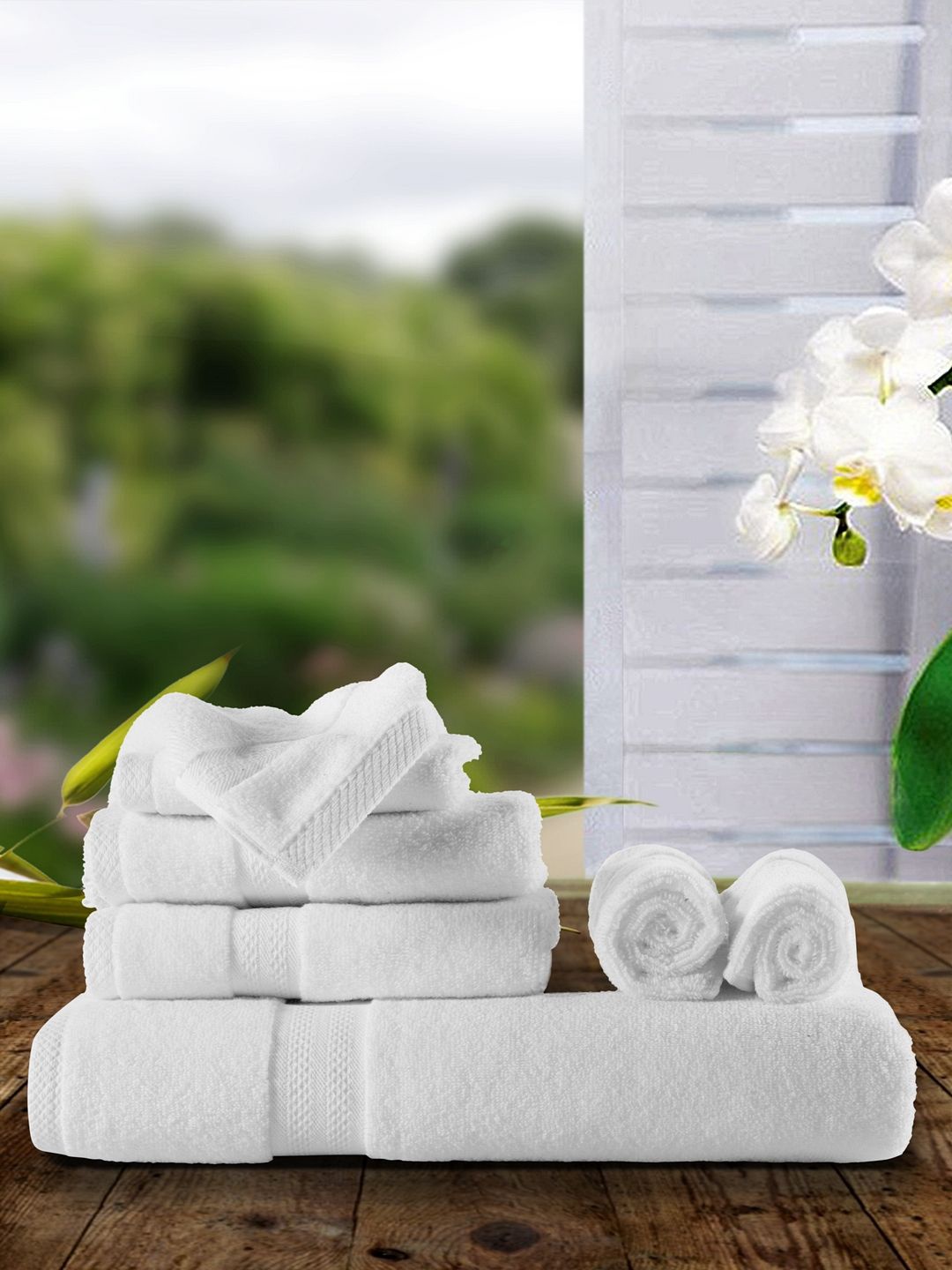 

BIANCA Set Of 7 Pure Cotton Ultra-Fluffy Towels, Multi