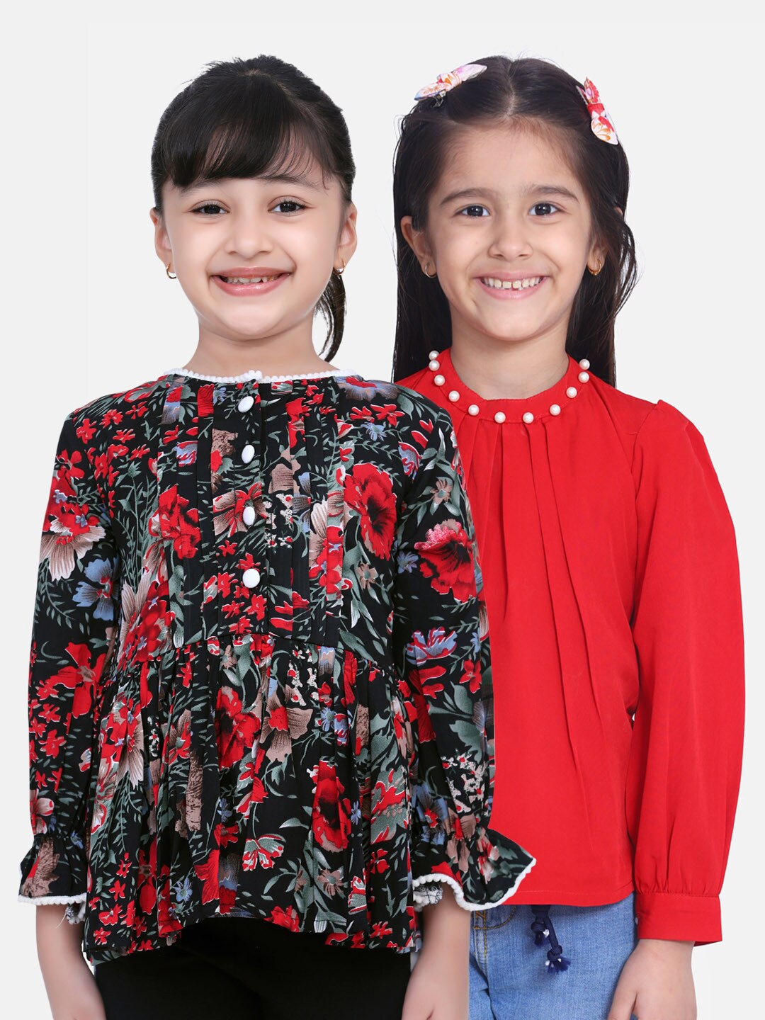 

Cutiekins Girls Pack of 2 Multicoloured Regular Top, Multi