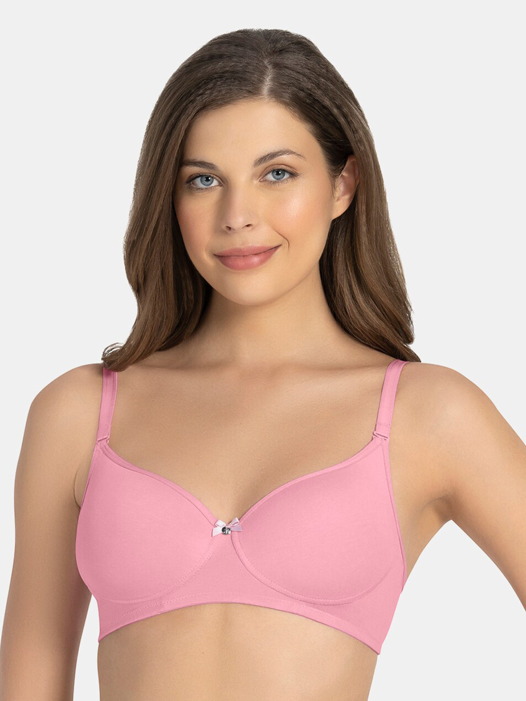 

Amante Solid Padded Smooth Comfort T-Shirt Bra - BRA78201, Pink