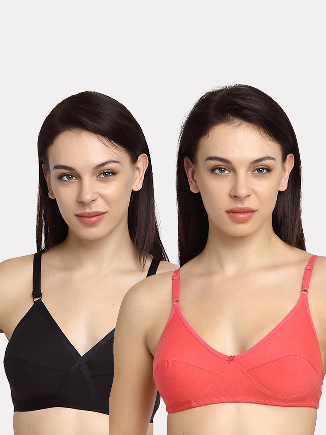

Friskers Pack of 2 Everyday Bras O-312-01-314-08-30, Black