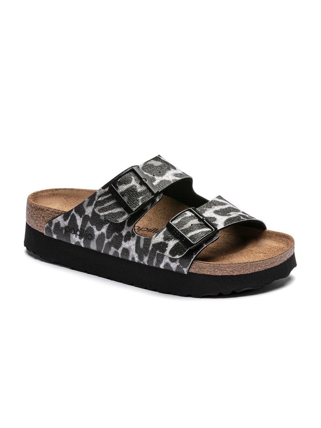 

Birkenstock Women Arizona Platform Black Narrow Width Slide Sandals
