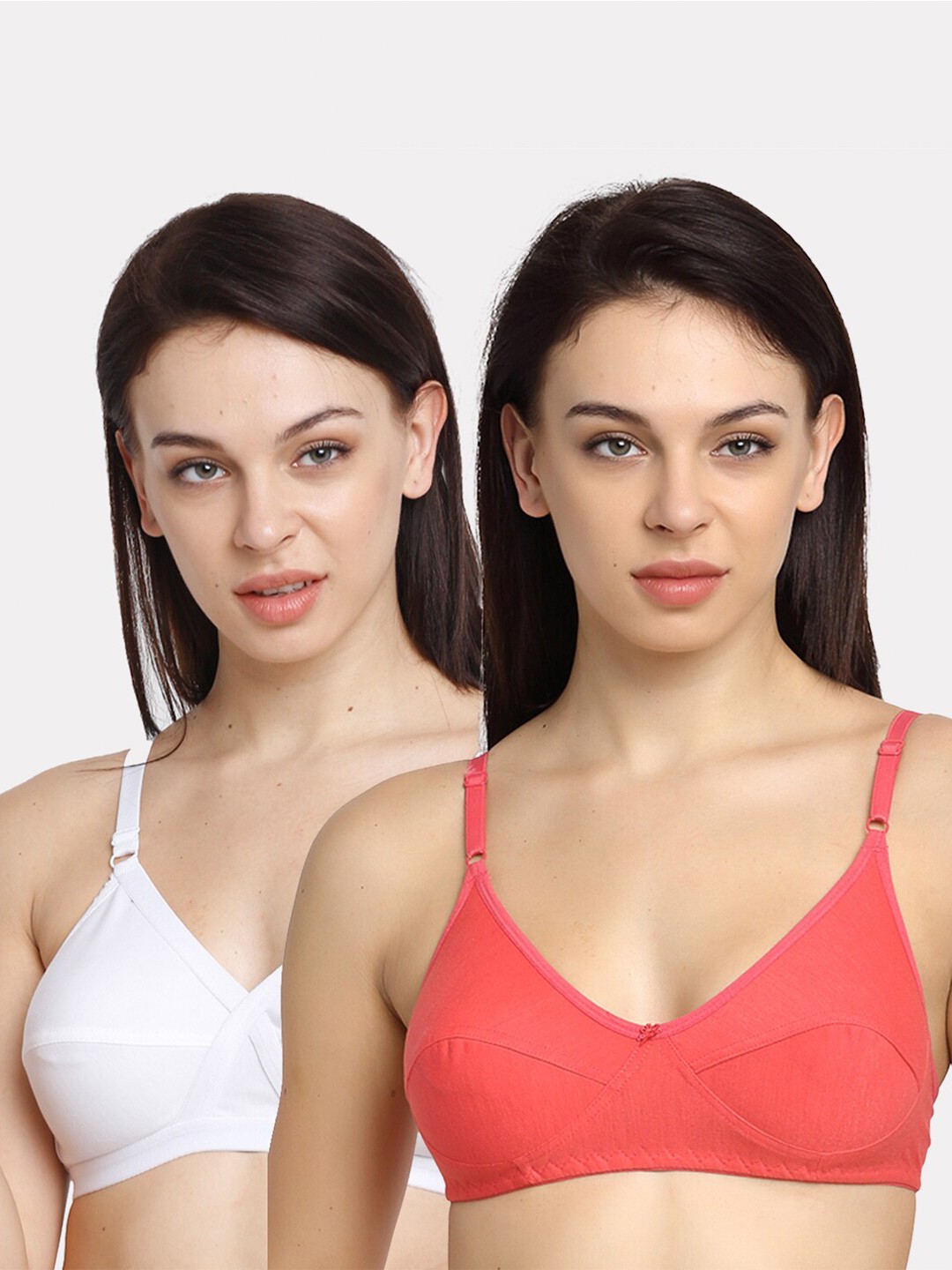 

Friskers Pack of 2 Everyday Bras O-312-02-314-08-30, White