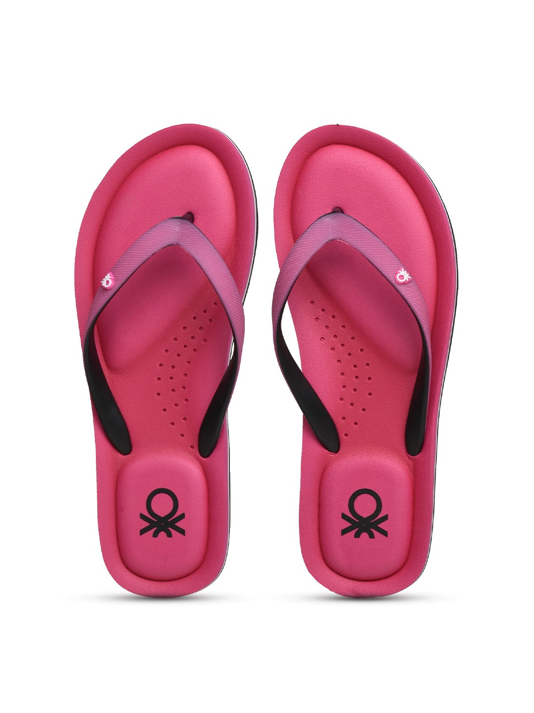 

United Colors of Benetton Women Pink & White Thong Flip-Flops