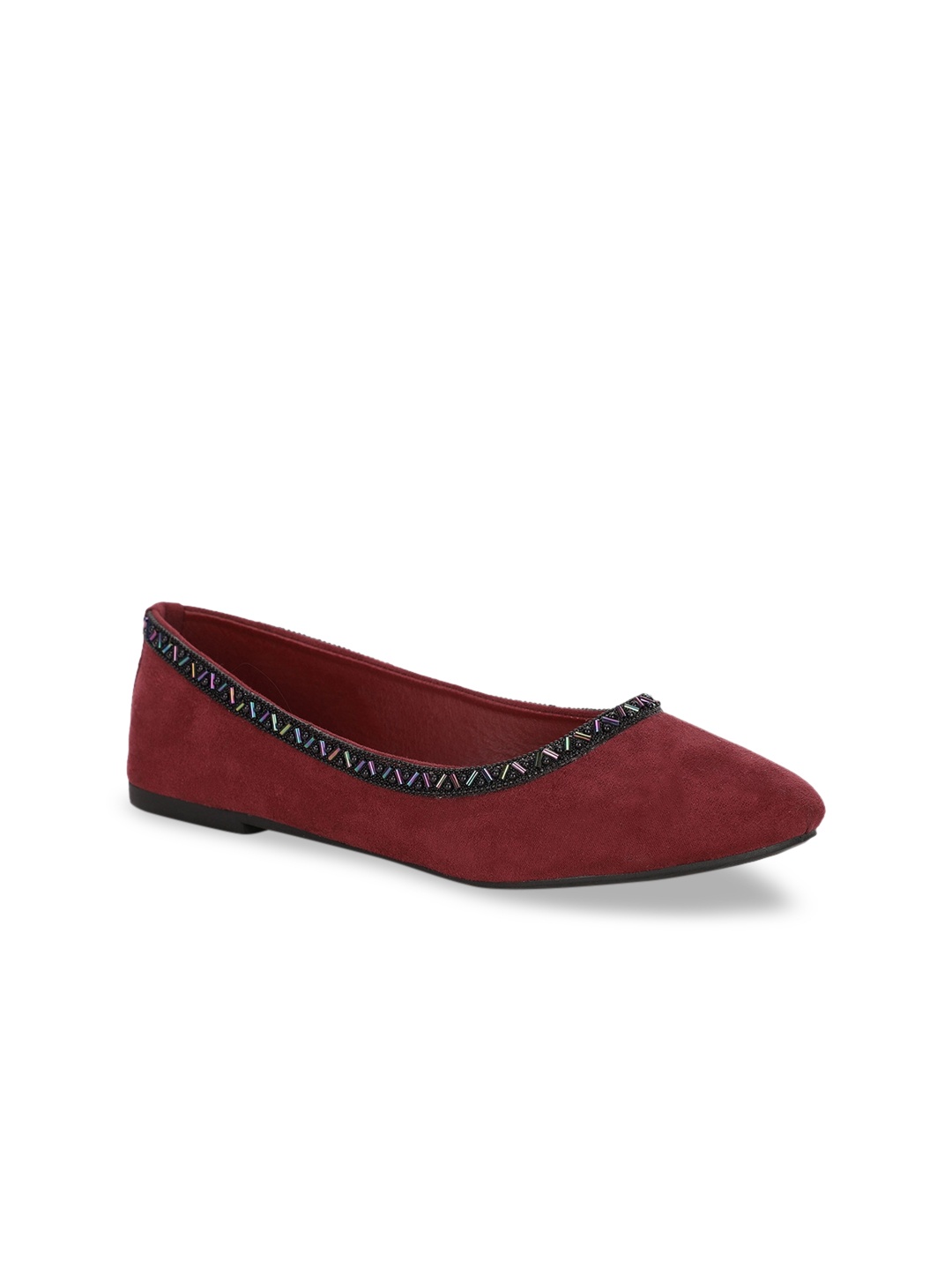 

Bata Women Maroon Ballerinas Flats