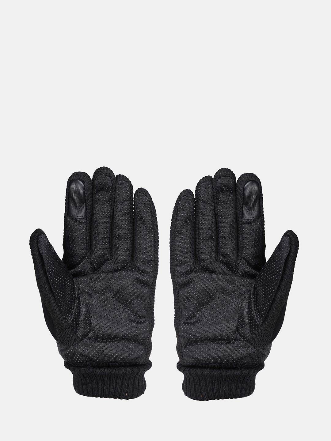 

FabSeasons Unisex Black Solid Winter Gloves