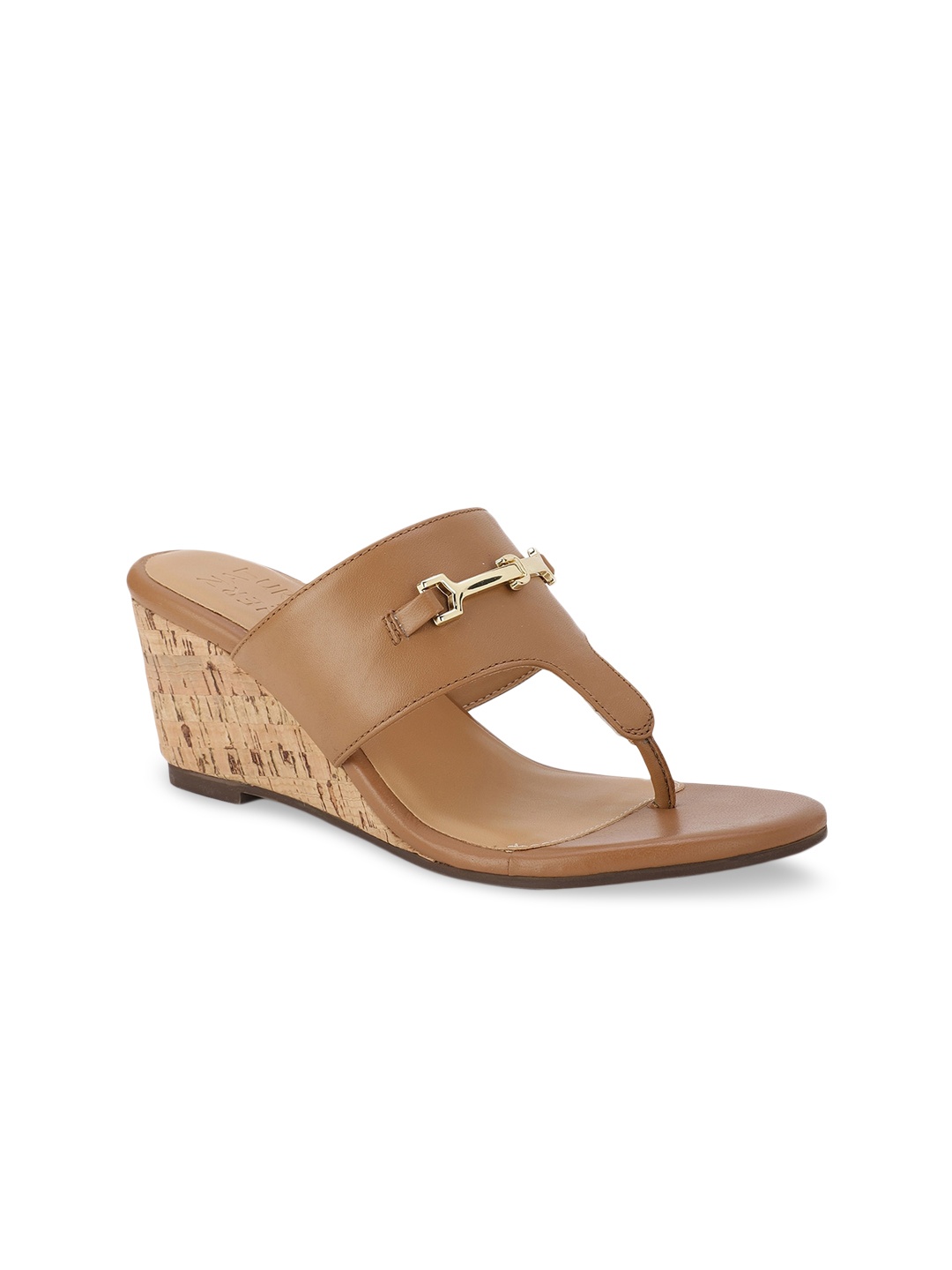 

Naturalizer Beige Leather Wedge Sandals