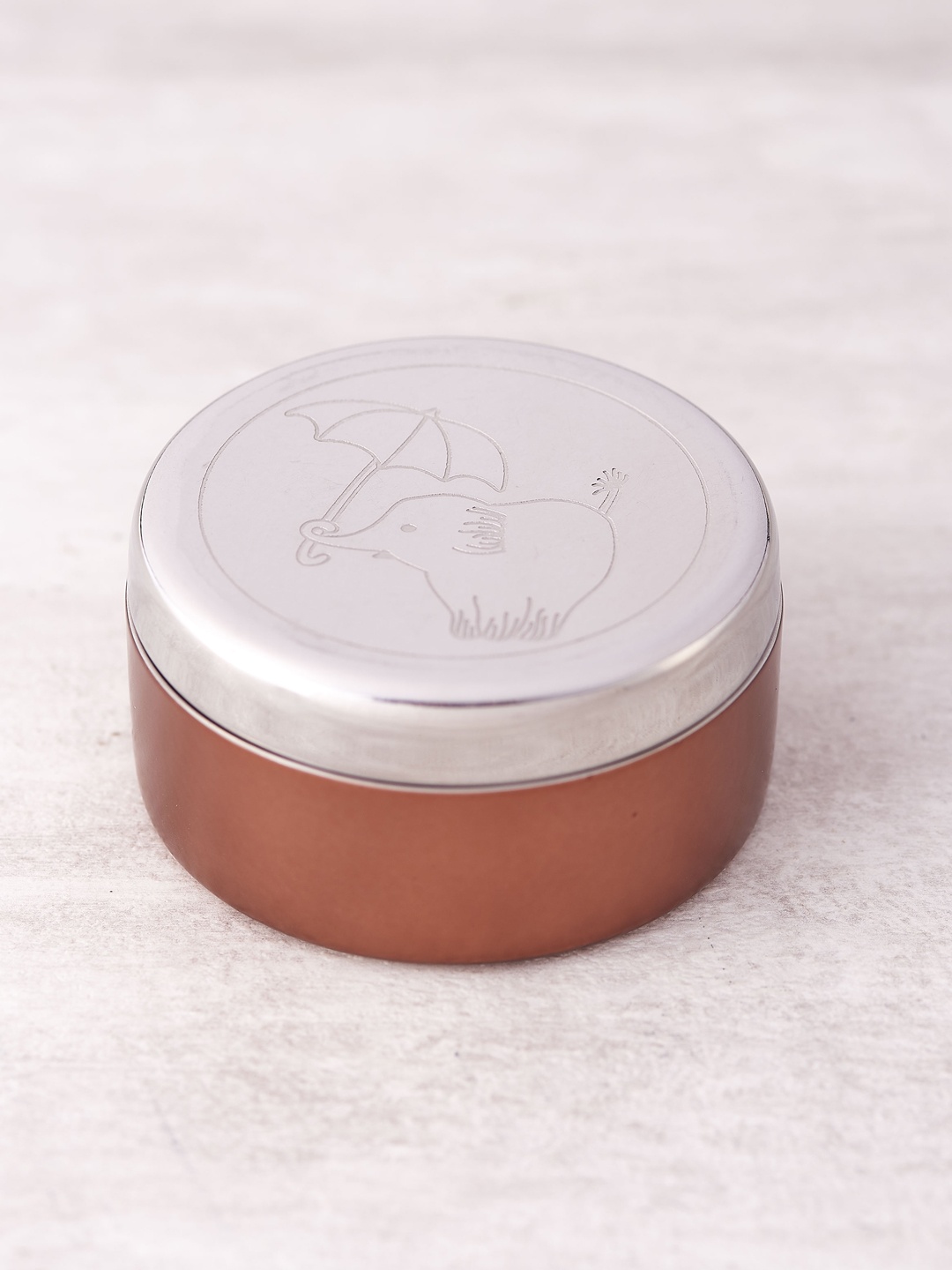 

ARTTDINOX Steel-Toned & Brown Medium Coin Dabbi