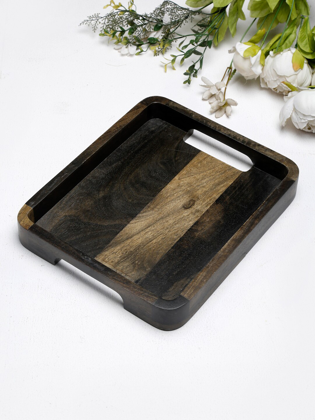 

Fabindia Brown & Grey JD Smoke Rectangular Tray