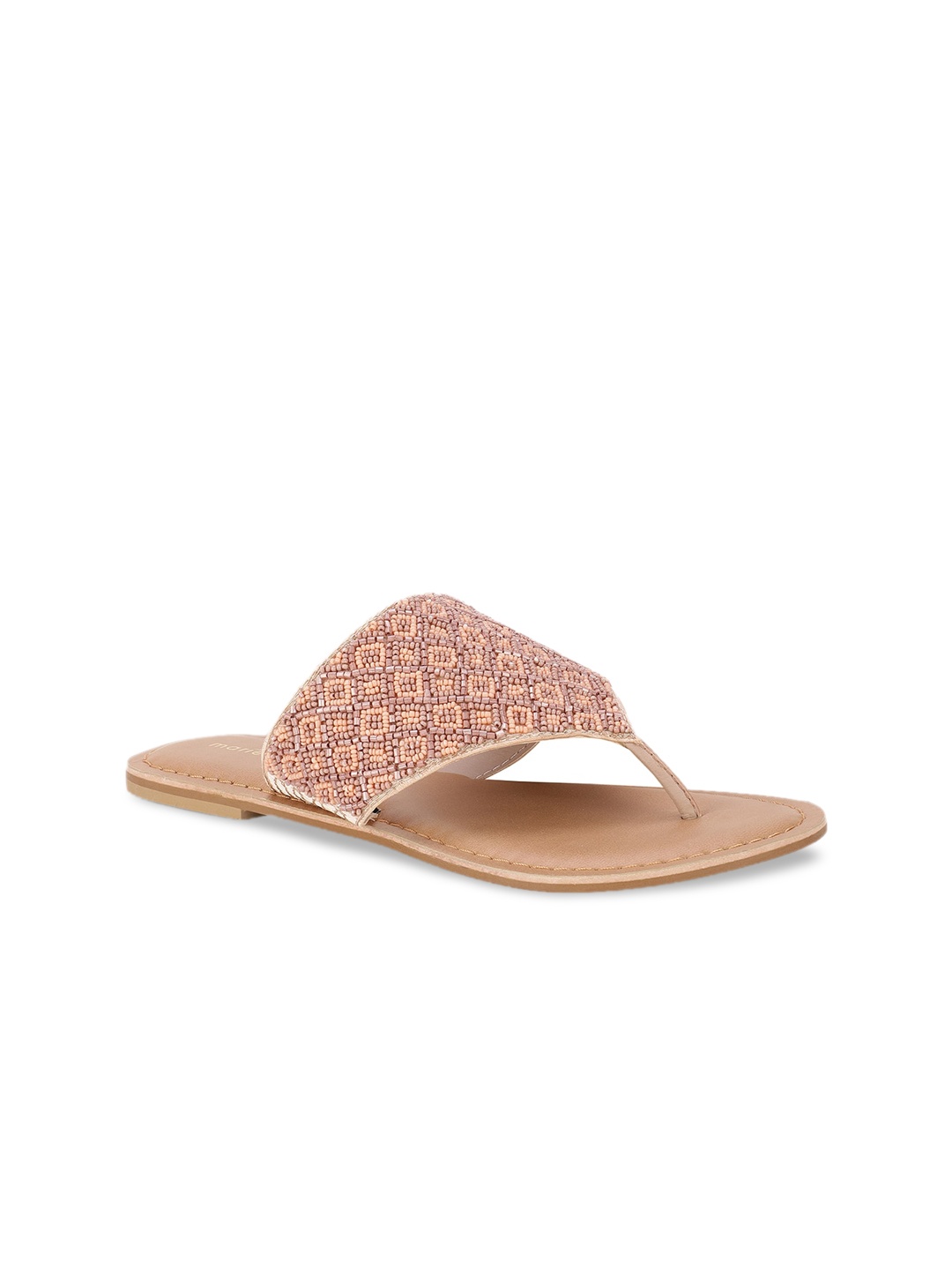 

Marie Claire Women Pink Embellished Open Toe Flats