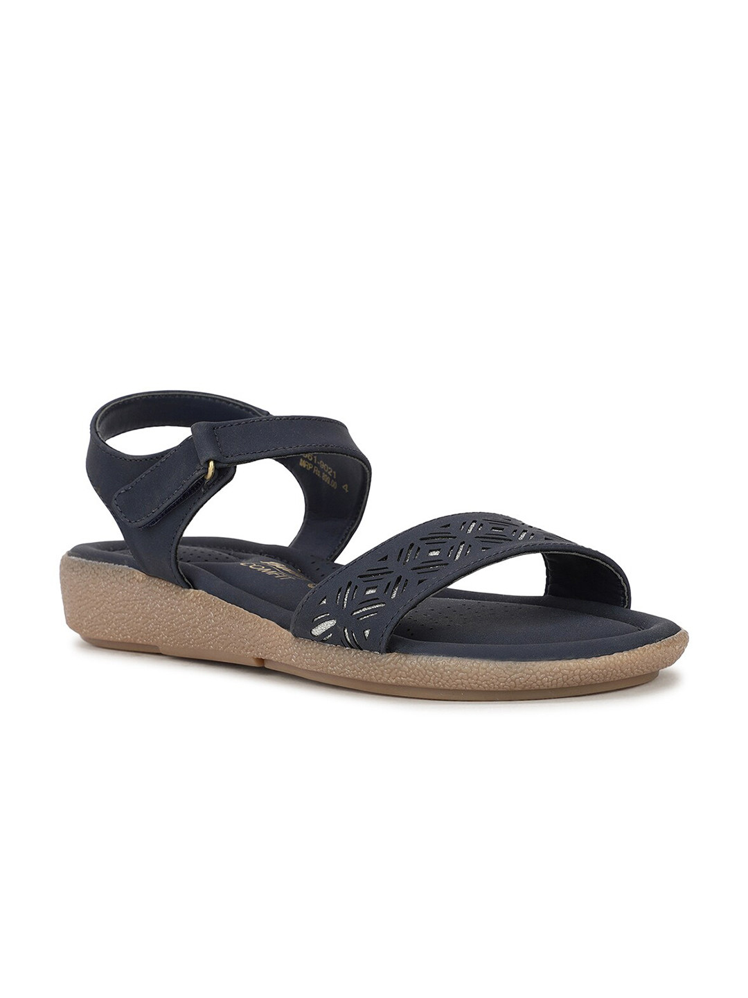 

Bata comfit Women Blue PU Open Toe Flats