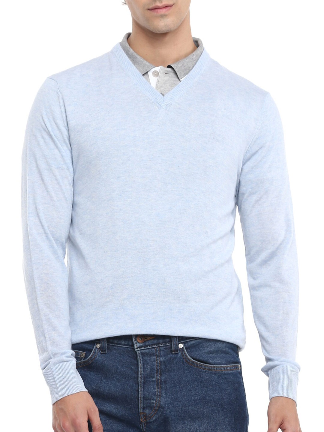 

HACKETT LONDON Men Blue Solid Pullover