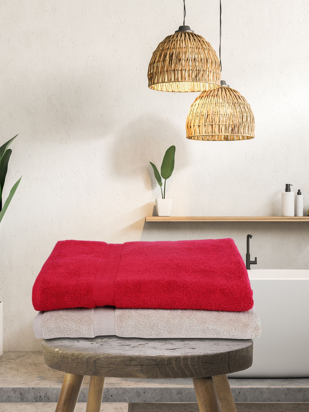 

BIANCA Set Of 2 Pure Cotton Ultra-Fluffy Towels, Off white