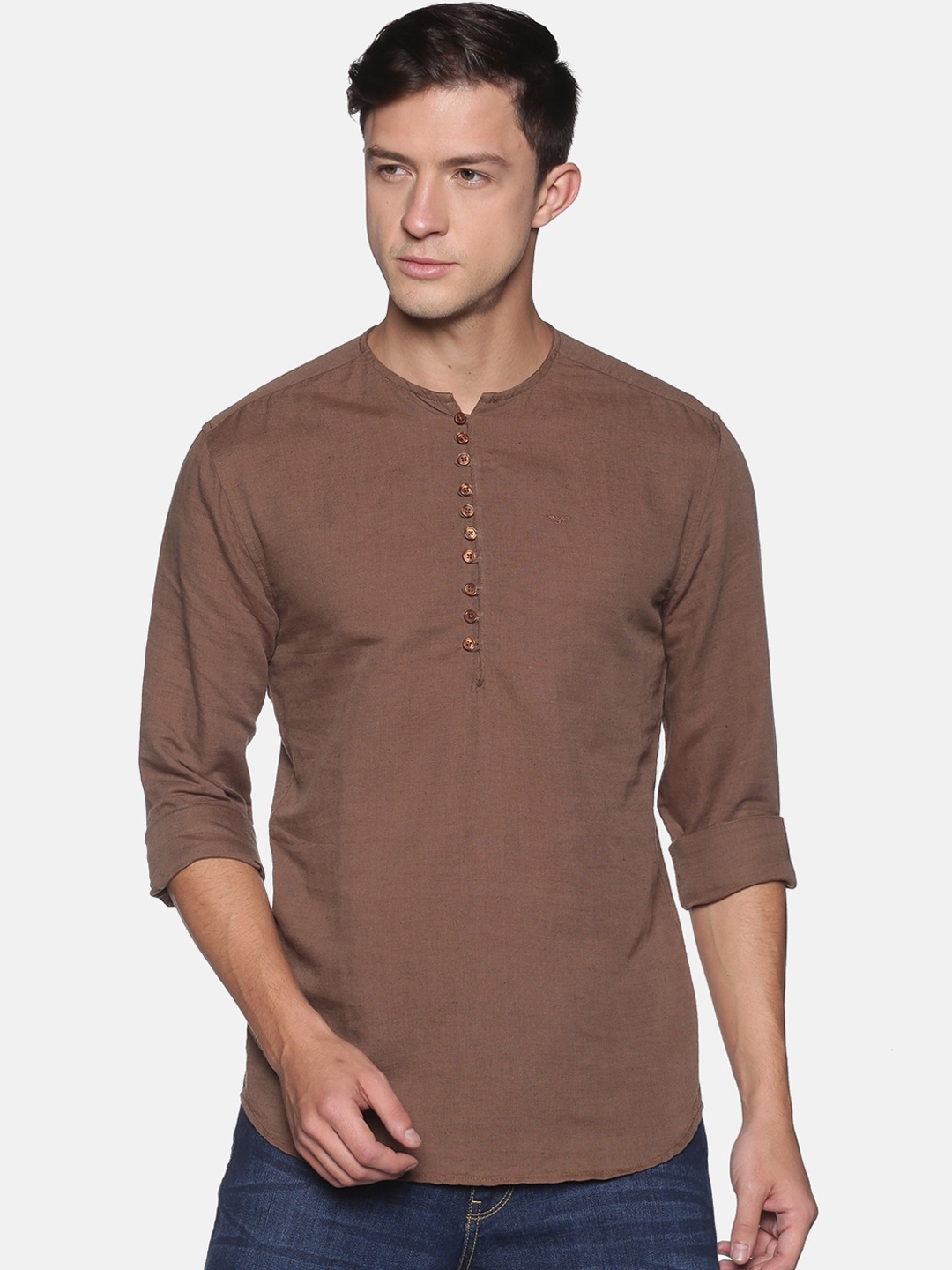 

SHOWOFF Men Brown Slim Fit Casual Shirt