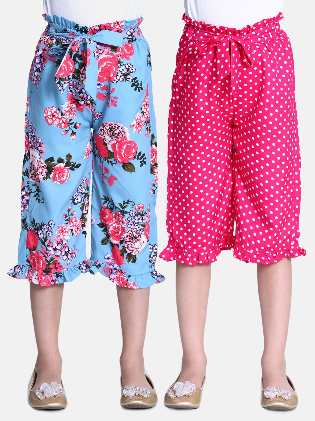 

Cutiekins Girls Pack of 2 Printed Capris, Blue