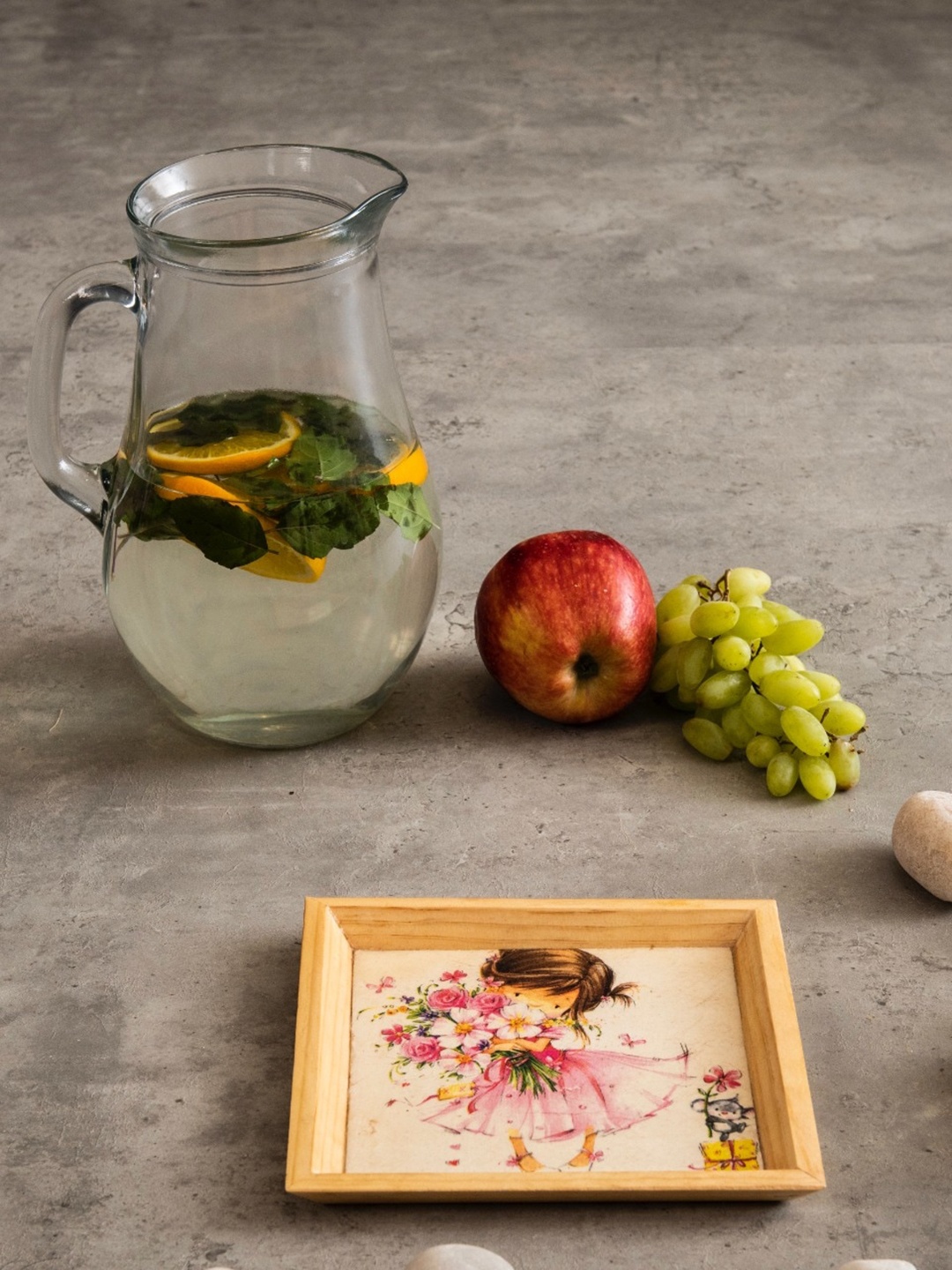 

A Tiny Mistake White & Beige Printed Wooden Serving Tray