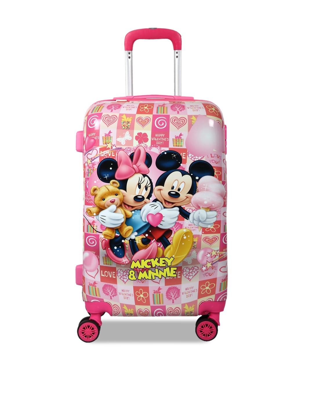 

Disney Kids Pink Mickey & Minnie Printed Trolley Bag 48L