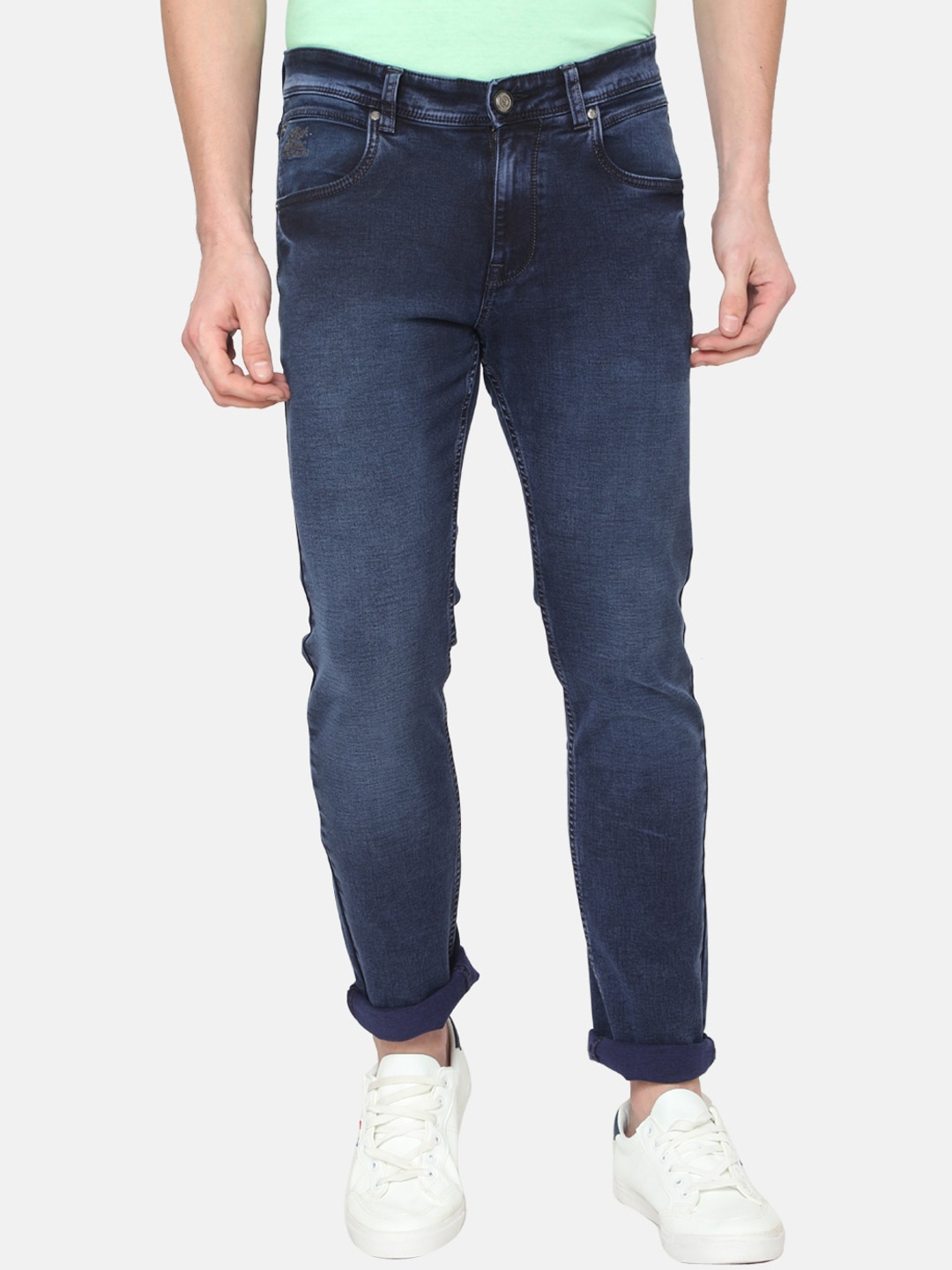 

Oxemberg Men Blue Clean Look Mid-Rise Slim Fit Jeans