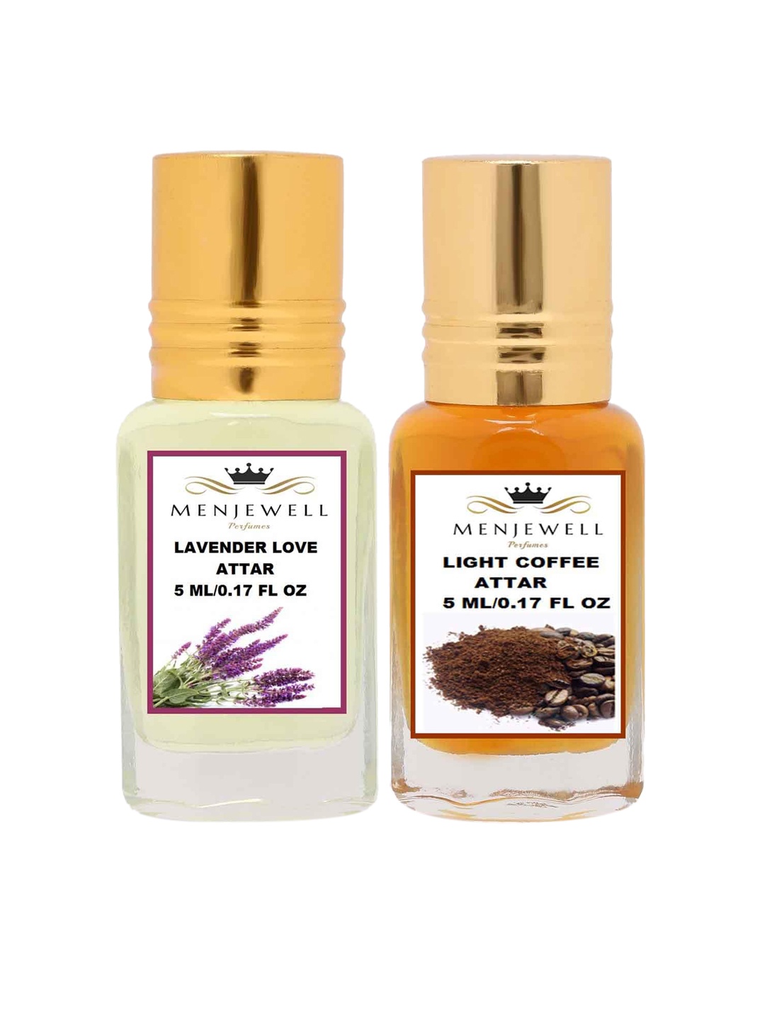 

Menjewell Lavender Love & light coffee Attar, Transparent