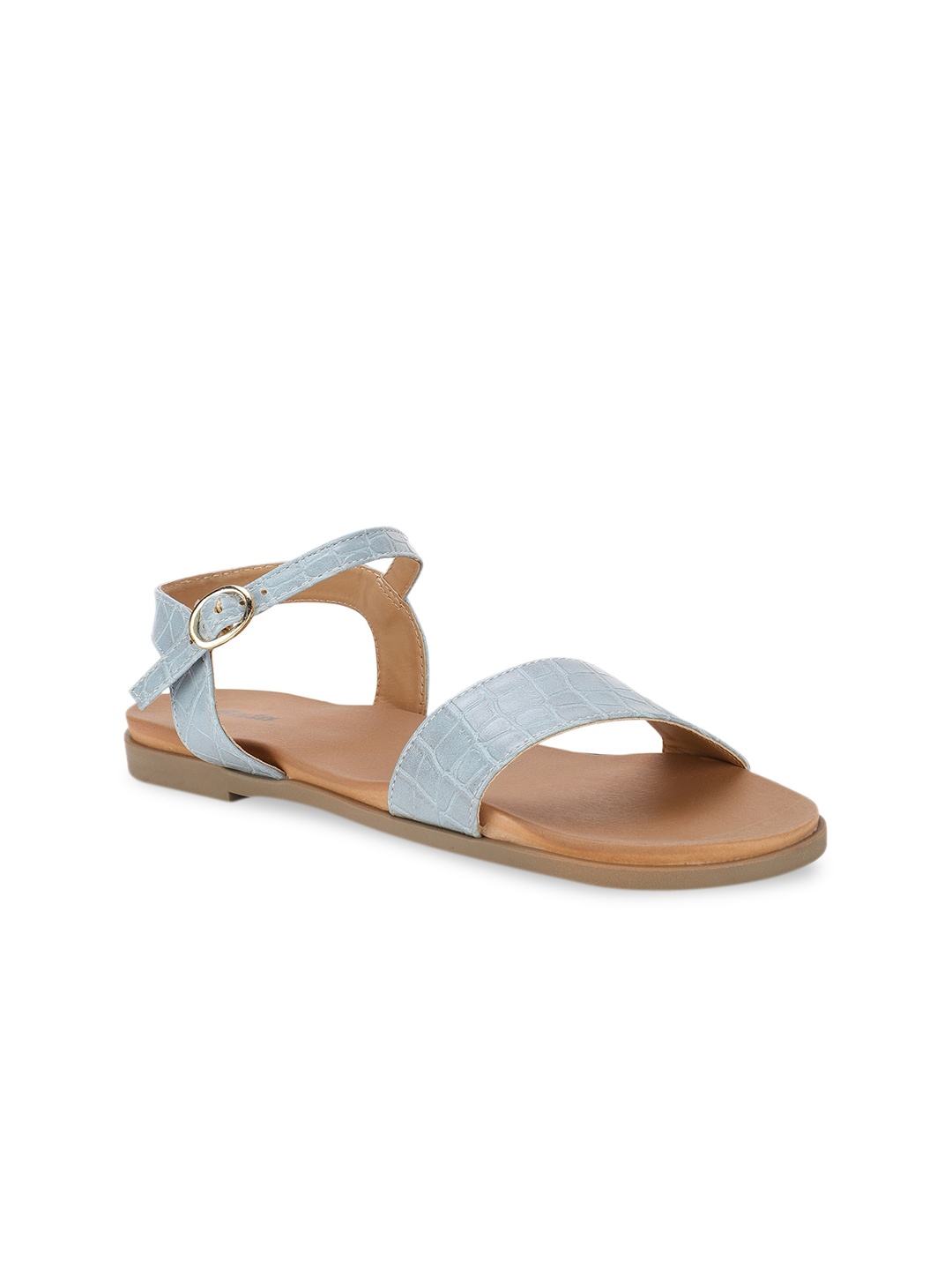 

Bata Women Blue Open Toe Flats with Buckles