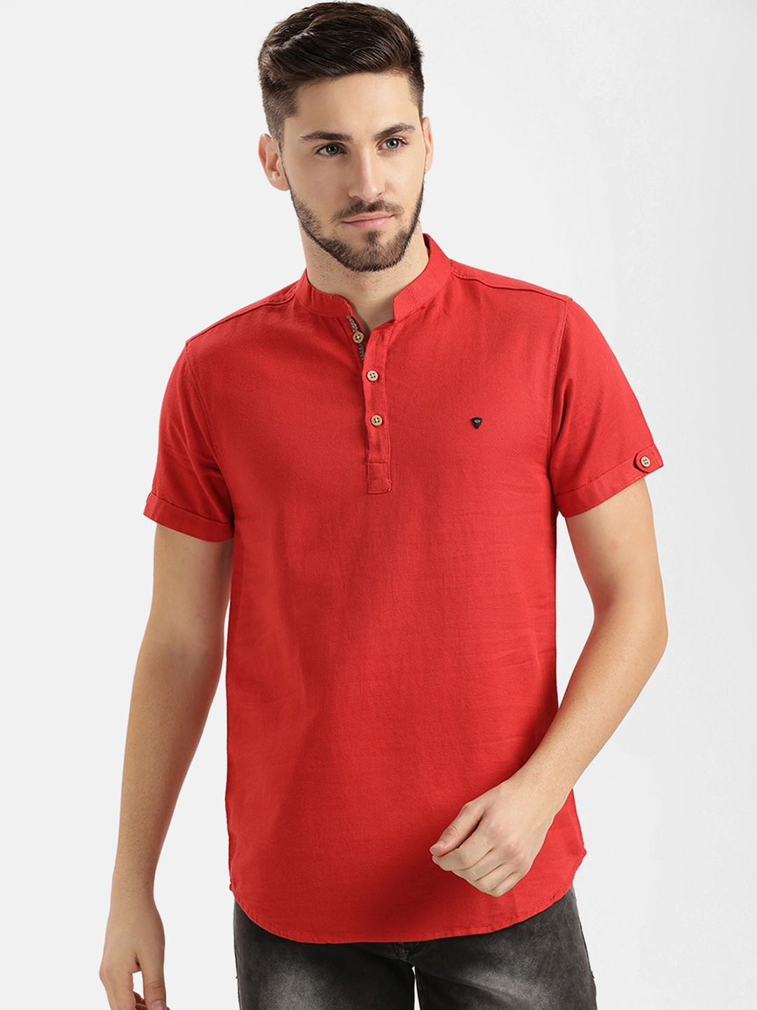 

V2 Value & Variety Men Red Cotton Kurta