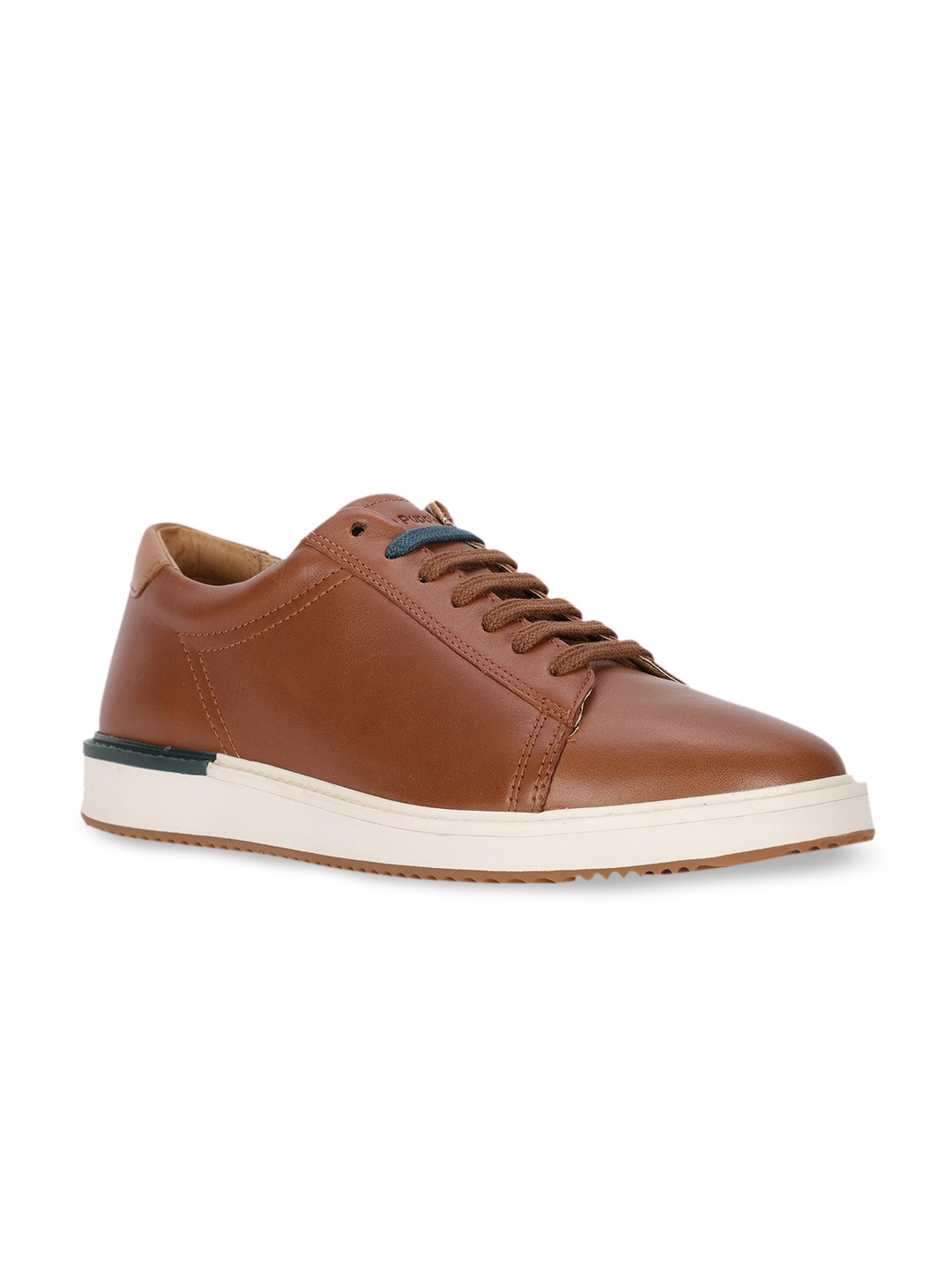 

Hush Puppies Men Tan Leather Sneakers