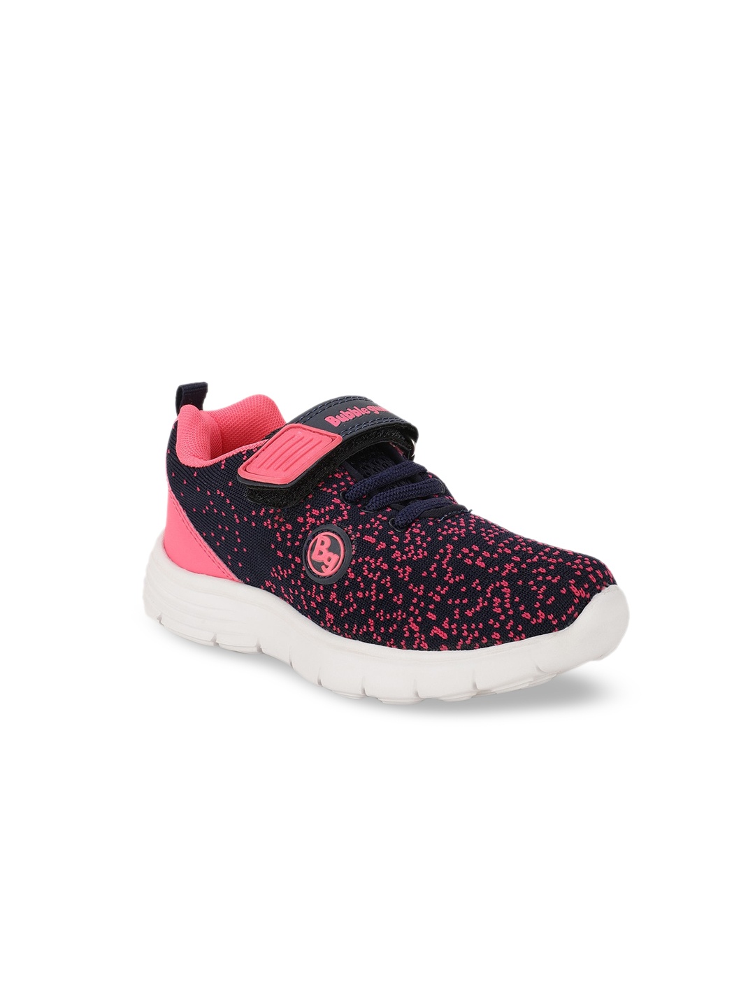 

Bubblegummers Girls Pink Woven Design Sneakers