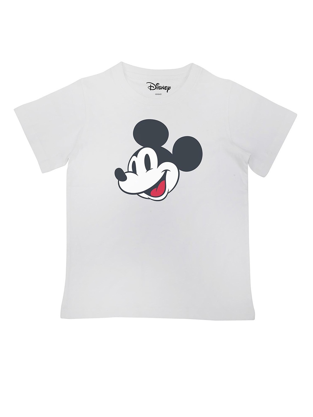 

Disney by Wear Your Mind Boys White Printed V-Neck Applique T-shirt