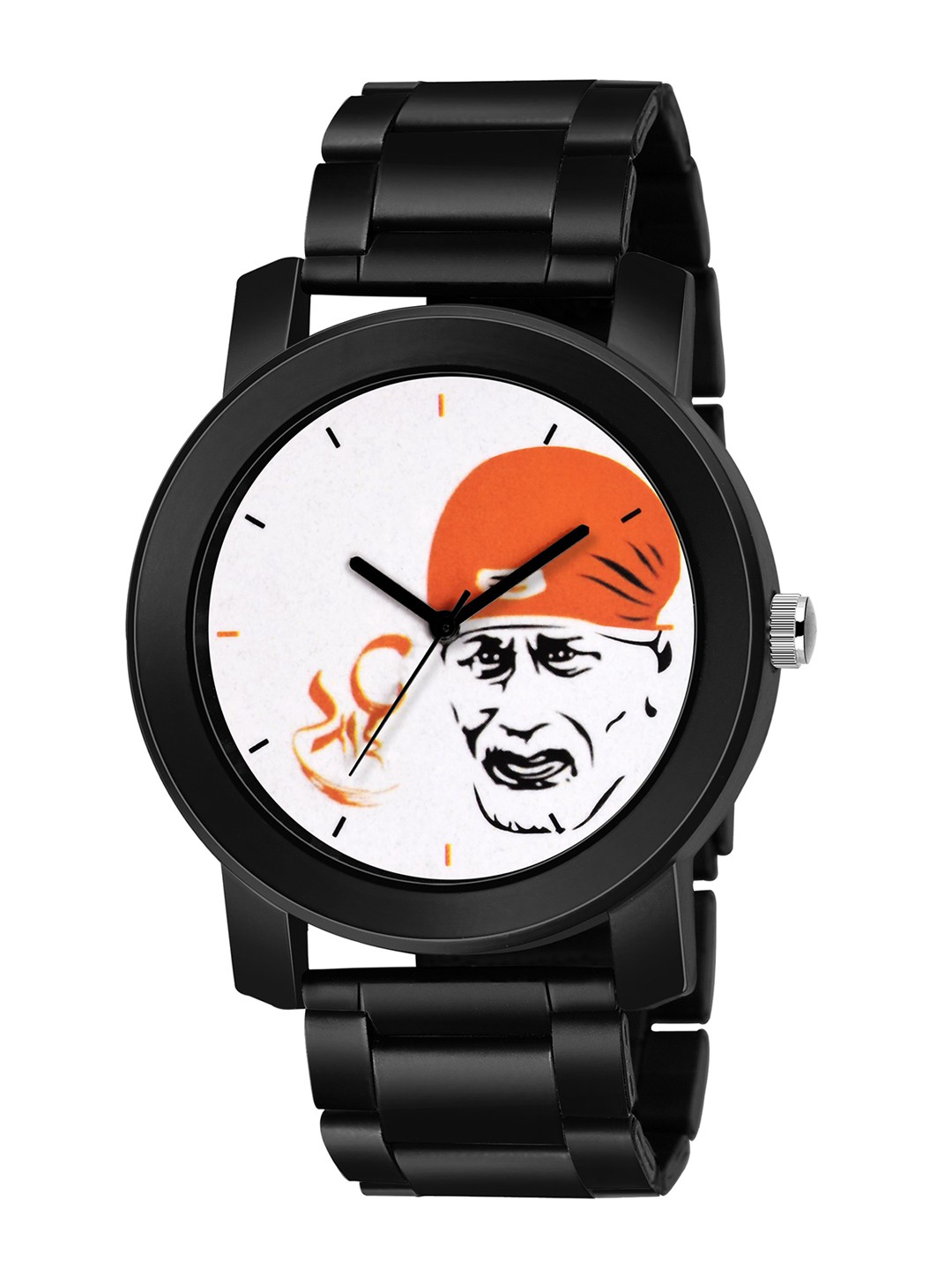 

SWADESI STUFF Analogue Black Dial Metal Strap Watch for Men
