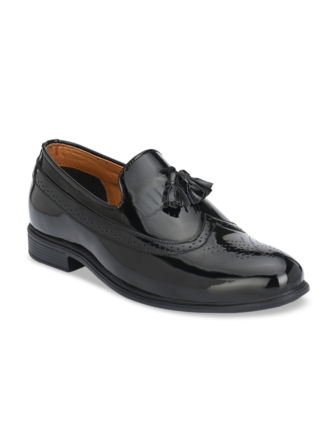

mr.wonker Men Black Solid Formal Loafers