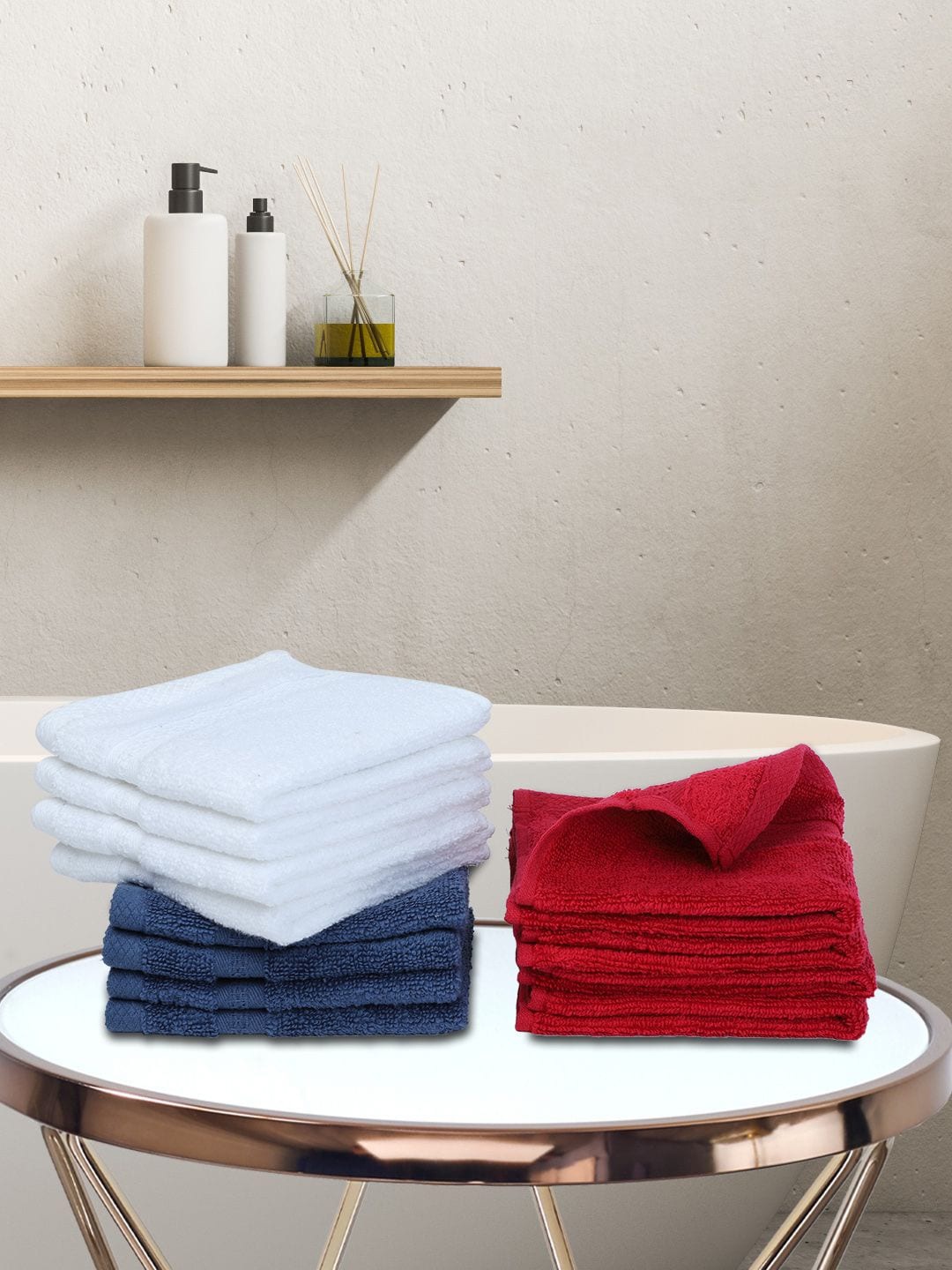 

BIANCA Set Of 12 Pure Cotton Ultra-Fluffy Towels, Multi